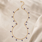 Sininen Kiviriipus Choker-kaulakoru