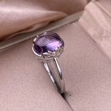 Luonnollinen, Puhtaan Ametistin Sormus