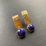 Boho Lapis Lazuli neliöpisarat korvakorut