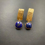 Boho Lapis Lazuli neliöpisarat korvakorut