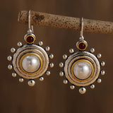 Boho-helmikorvakorut aurinkosäde-motiivilla