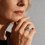 Maria Hopeaketju Sormus