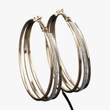 Retro kultaiset hoop-korvakorut