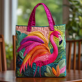 Pörröinen laukku - Sateenkaari flamingo