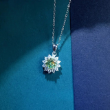 Sinivihreä Moissanite Lumihiutaleripus