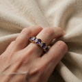 Orlina Violetti Krest Sormus | Vaaleanpunainen kulta
