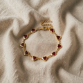 Kultainen Ruby Sydänranneke