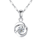 Hopeanvärinen Moissanite Riipus Kaulakoru