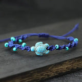 Boheemi kilpikonnakoru helmillä ja narulla