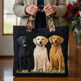 Käytännöllinen ostoskassi - Kolme labradorinnoutajaa