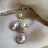 Eleganttiset violetit helmikorvakorut